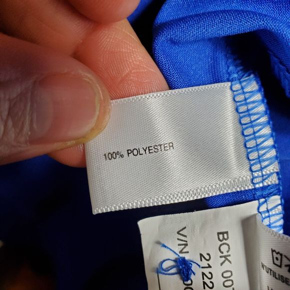 Cutter & Buck CB DryTec Blue Polo Shirt Moisture Wicking Short Sleeves Sz 2XT - Picture 9 of 10